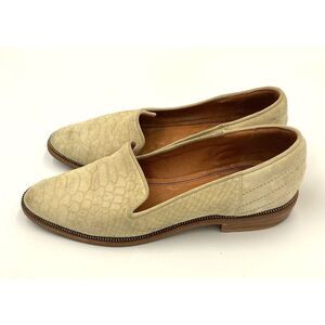 The Kooples Women's Leather Slip On‎ Loafers Beige Size US 8 EU 38